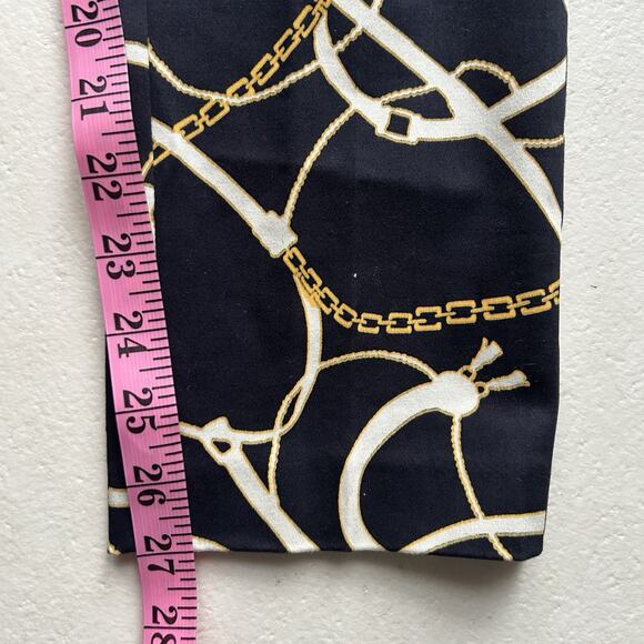 CACHE Women’s 2 Bridle Print Stretch Slim Trouser Pant Black Gold Chain - Picture 10 of 10